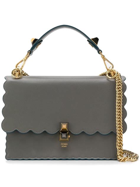 fendi small kan i grey|small fendi bag.